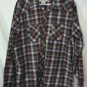 Wrangler Tri-color Button Down Western Shirt